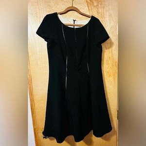 Black dress with delicate cutouts- fully lined coldwater creek dress size 14
